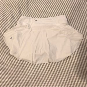 White Lululemon tennis skirt, size 4